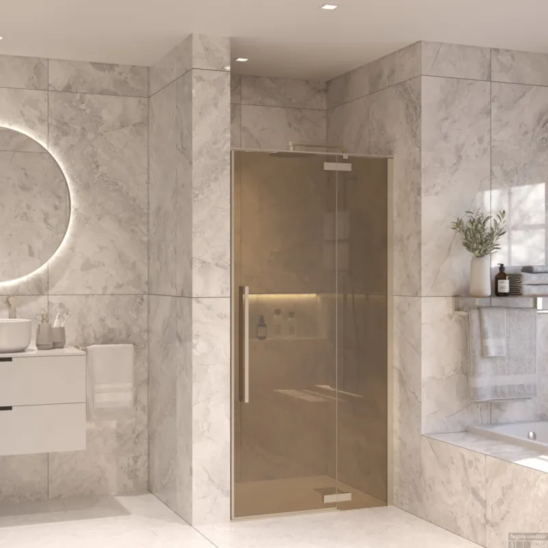 Nisdeur Set Sanivo Vigo Champagne Glas 140x200 RVS Look Koop Online
