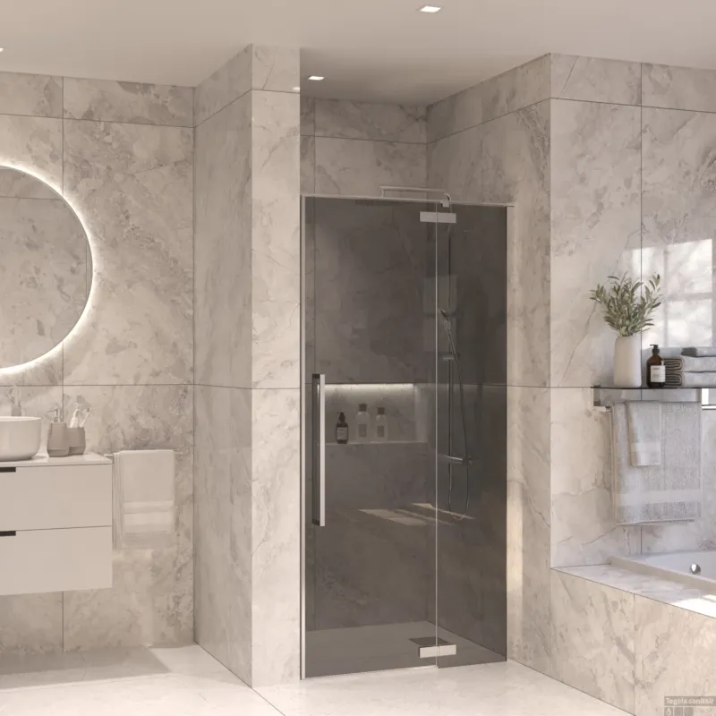 Nisdeur Set Sanivo Vigo Rookglas 140x200 Chroom Direct Beschikbaar