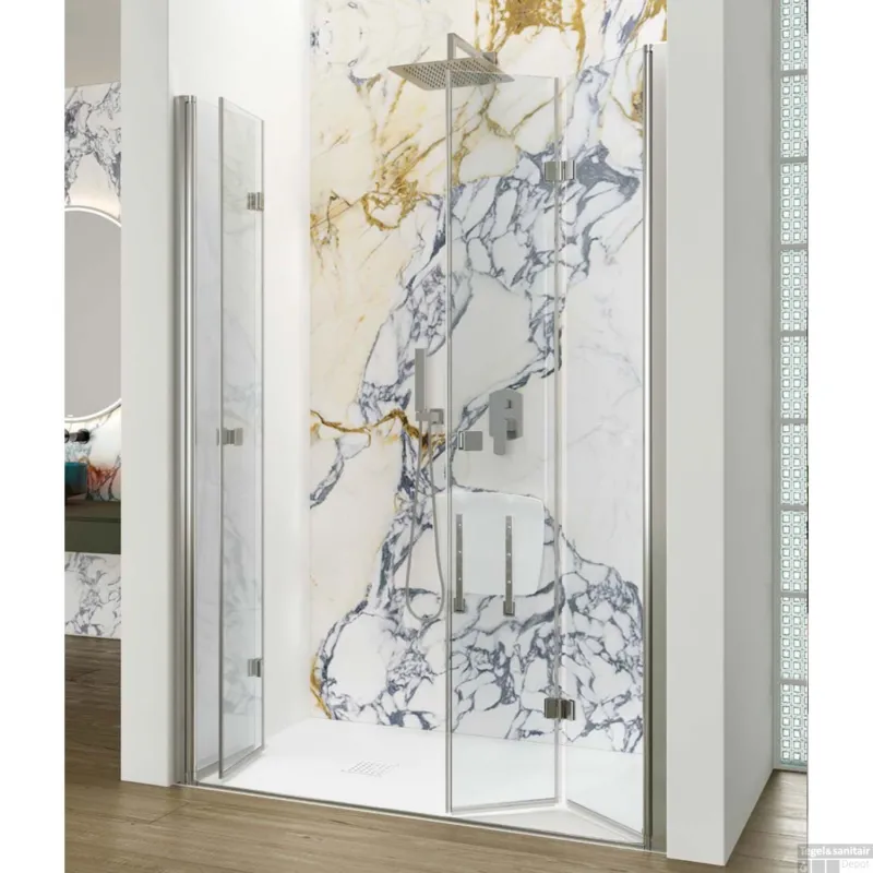 Laatste Kans Nisdeur Lacus Albarella Saloon Inklap Deur 170x190 Cm Chroom