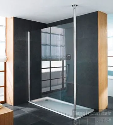 Dagaanbieding Kermi Walk-in Shower Wall Inloopdouche 118 X 200 Cm. Matzilver-helder Glas