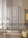 Kermi Ibiza Vijfhoek Segment 90cm. Onder/boven Profielloos Matzilver-helder Glas Bestel Nu