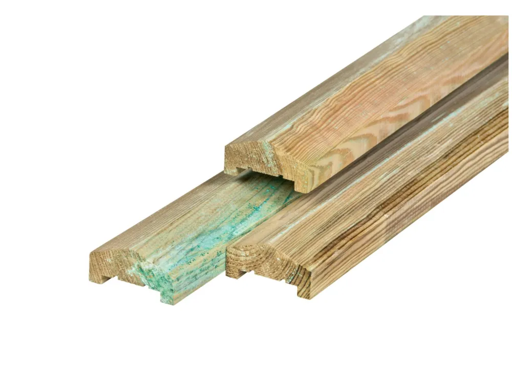 Afdeklat / Afdekregel piramide Standaard 180cm (3 planks tussenruimte) - Afdeklat 180cm Korting