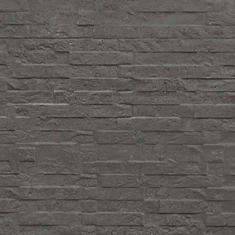 Beton Schutting onderplaat leisteen motief antraciet - H36x D3.5x L184cm Betrouwbaar