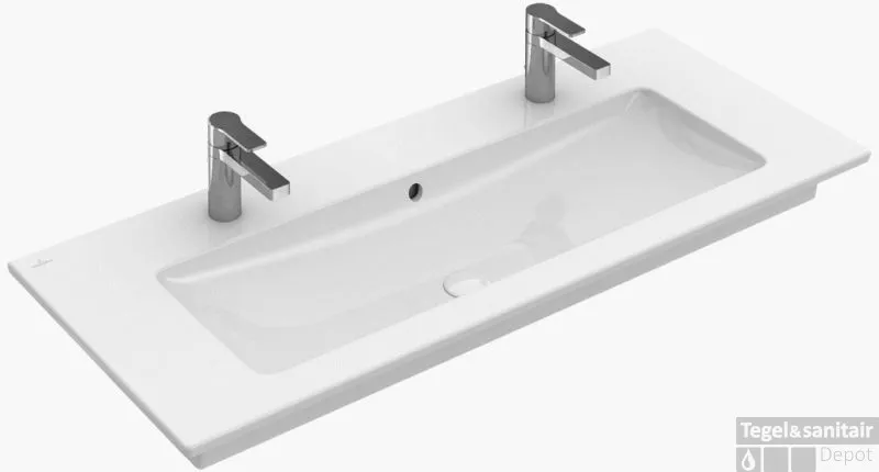 Villeroy & Boch Venticello Meubelwastafel 120x50 Cm.2x Kraangat M/overloop C+ Wit Direct Verzonden