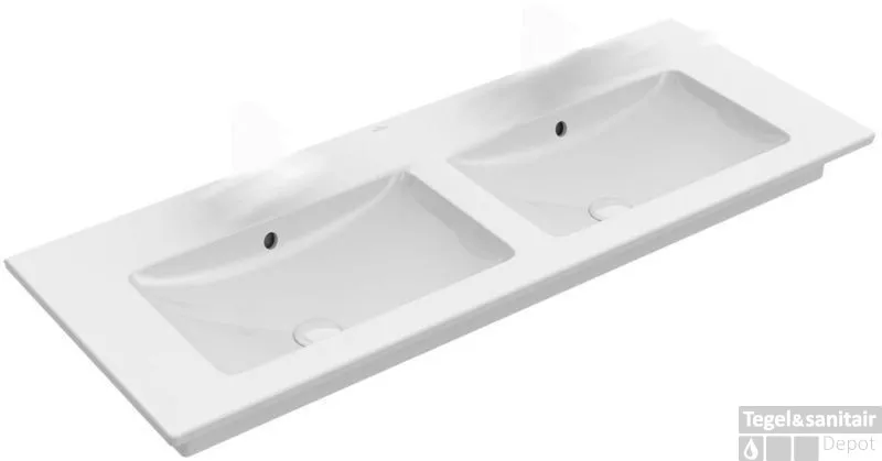 Villeroy & Boch Venticello Dubbele Meubelwastafel 130x50 Cm.z/kr.gat M/overl. Wit Koop Vandaag