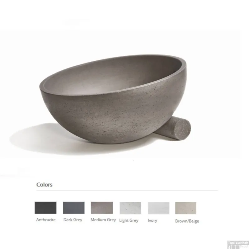 Nieuw Opzet Wastafel Urbi et Orbi Obliquo Beton 35x19 cm Donker Grijs