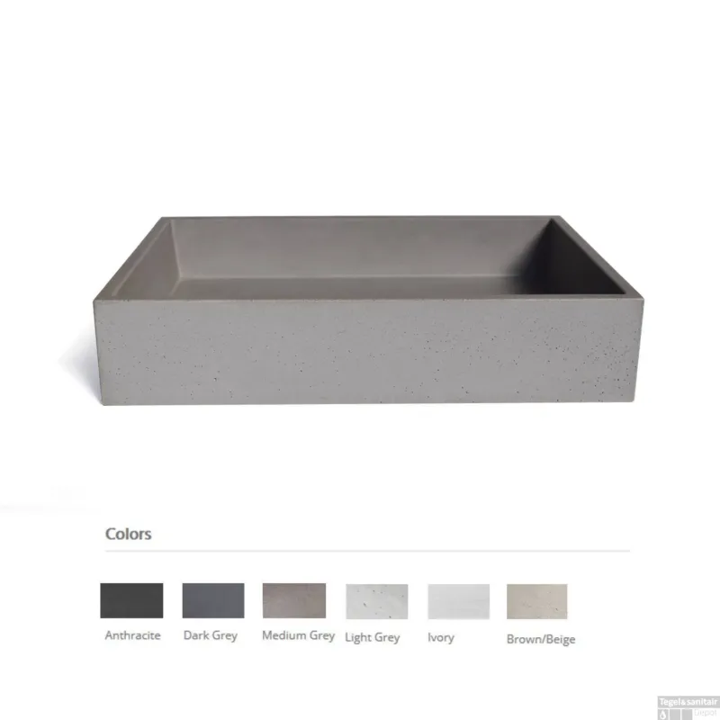 Aanbieding Opzet Wastafel Urbi et Orbi Immissio Beton 70x45x15 cm Beige Bruin