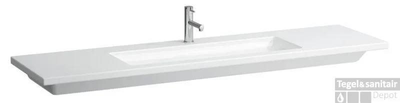 Laufen Living Square Meubelwastafel 180x48 Cm. 1x Kr.gat M/overloop Wit Tijdelijk Beschikbaar
