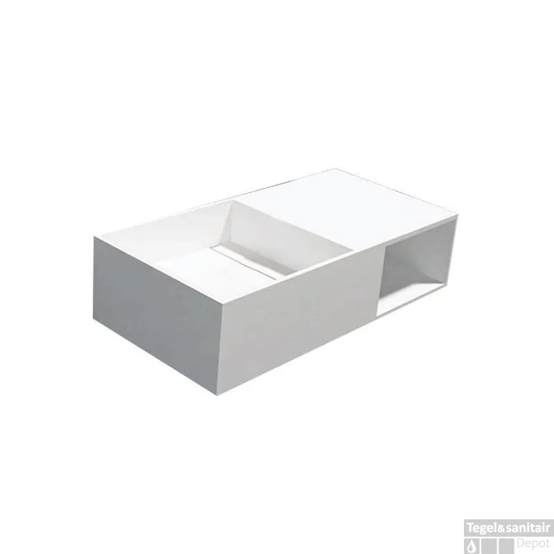 Wastafel Best Design Qwee-80 Just Solid 80x40x20 cm Mat Wit Express Levering