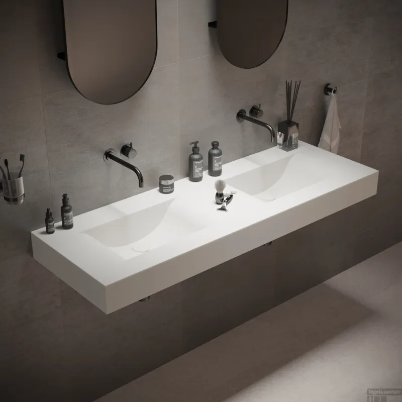 Wastafel Ideavit Solidvolo 140x48x11 cm Solid Surface Mat Wit Must-Have