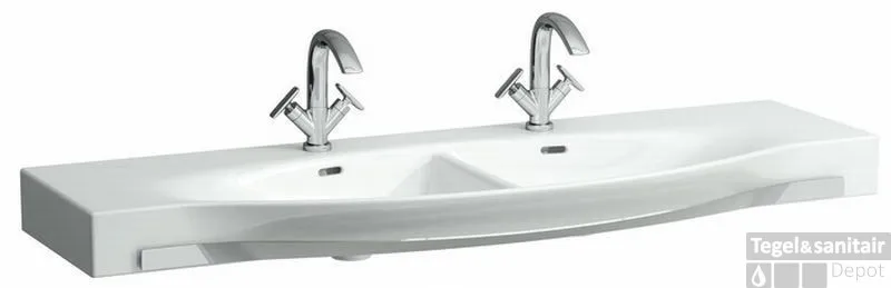 Laatste Kans Laufen Palace Dubbele Meubelwastafel 150x51 2xkrgt.m/overl+hdh. Wit