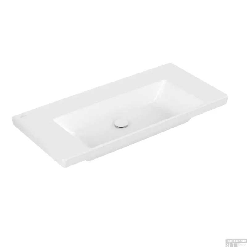 Meest Verkocht Wastafel Villeroy & Boch Subway 3.0 Met CeramicPlus Geen Kraangat Geen Overloop 100x47x16.5 cm Stone White