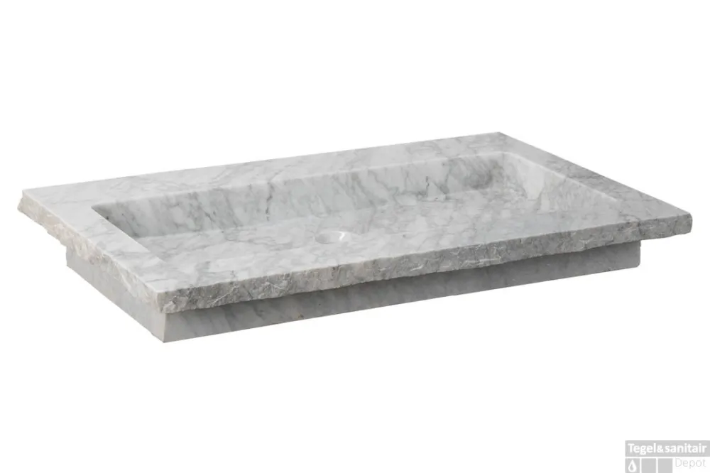 Populair Wastafel Forzalaqua Nova Gekapt & Gepolijst 60.5x51.5x9.5 cm Carrara 1 Kraangat