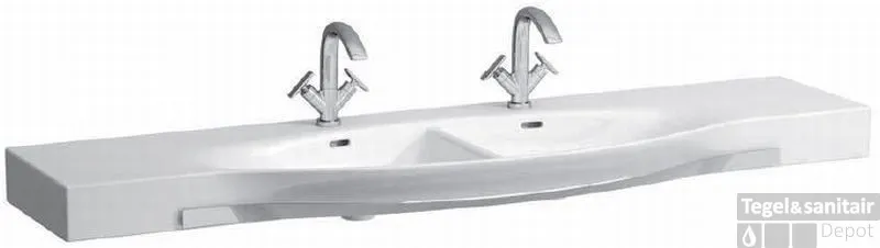 Lage Kosten Laufen Palace Dubbele Meubelwastafel 180x51 2x3krgt.m/overl+hdh. Wit