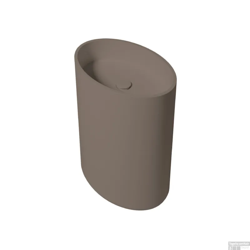 Fabrieksprijs Vrijstaande Waskom Zydra Elipse 60x42 cm Moka