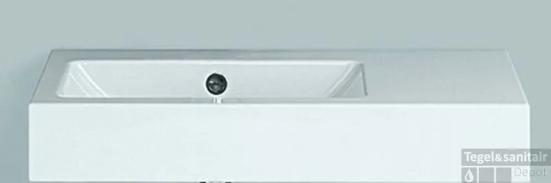 Beperkte Voorraad Alape Wt Serie Wastafel 80x40,5x12,5 Cm. Afleg Links Wit