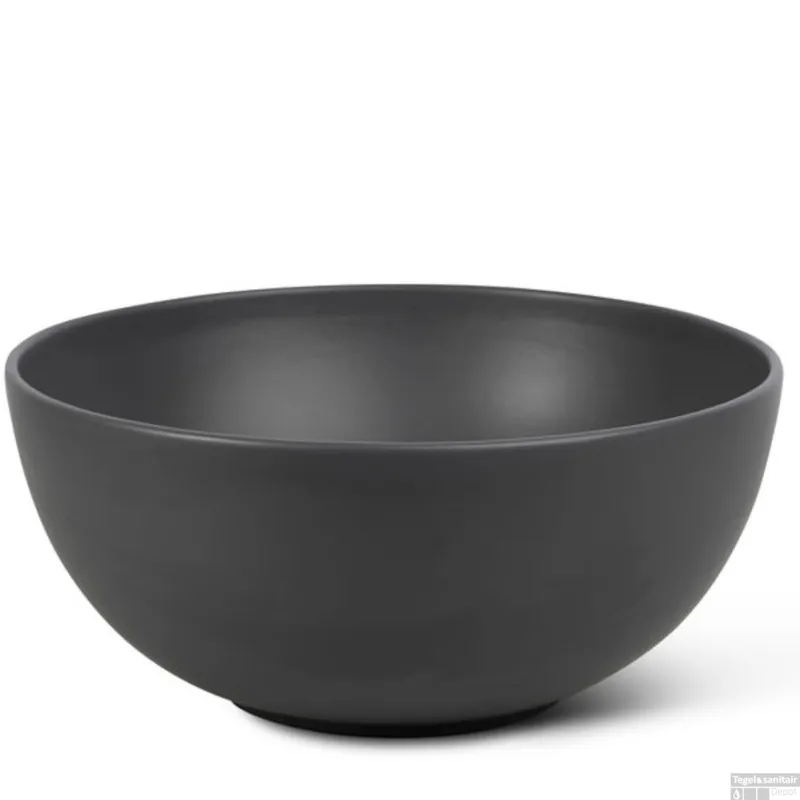 Waskom Globo T-Edge Rond 37x16 cm Zonder Overloop Smoke Direct Verzonden