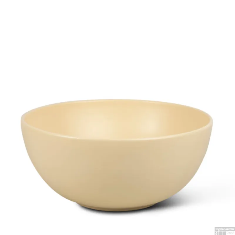 Waskom Globo T-Edge Rond 37x16 cm Zonder Overloop Senape Populair