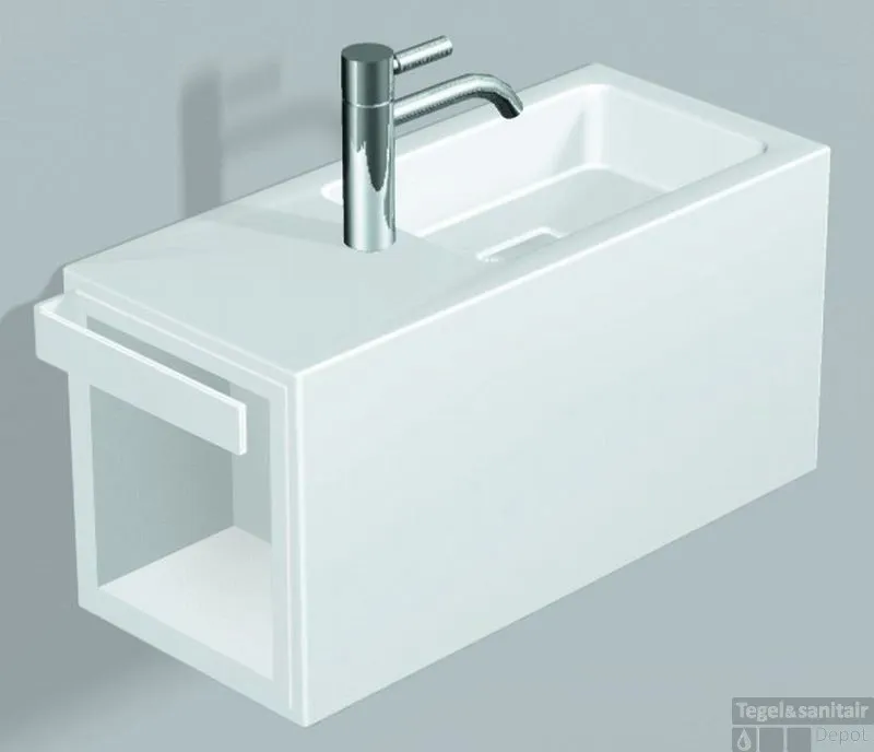 Veilige Betaling Alape Wp Serie Fontein 64,5x26,8x30 Cm. Bak Rechts Met Kraangat Wit