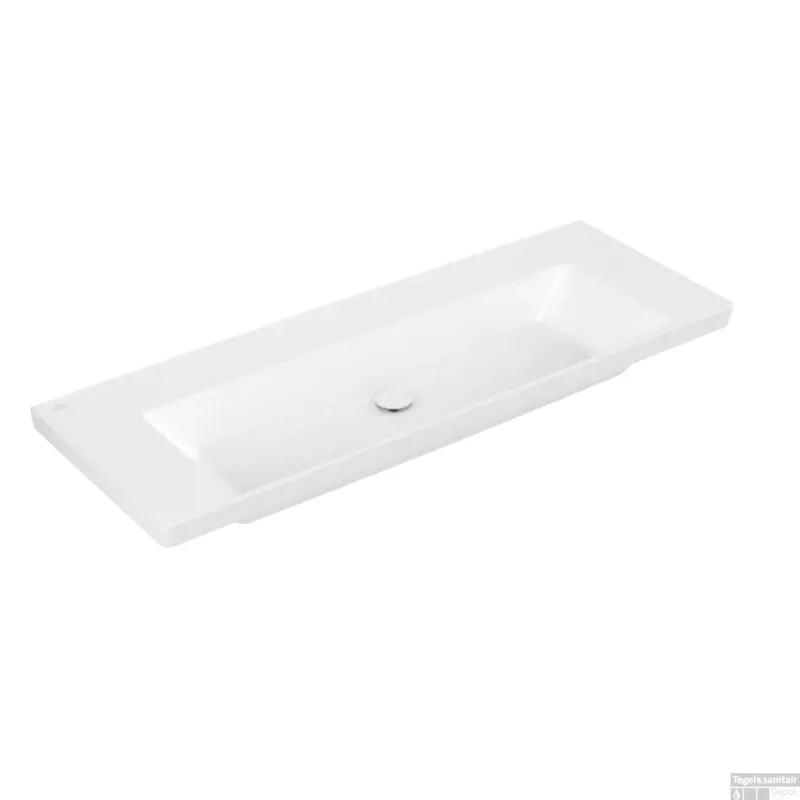Wastafel Villeroy & Boch Subway 3.0 Met CeramicPlus 0 Kraangaten Zonder Overloop 130x47x16.5 cm Stone White Veilige Betaling