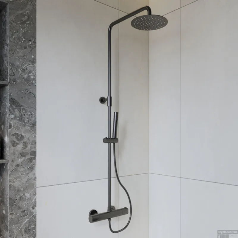 BWS Colorato Regendouche 20cm met handdouche Gunmetal Weekendaanbieding