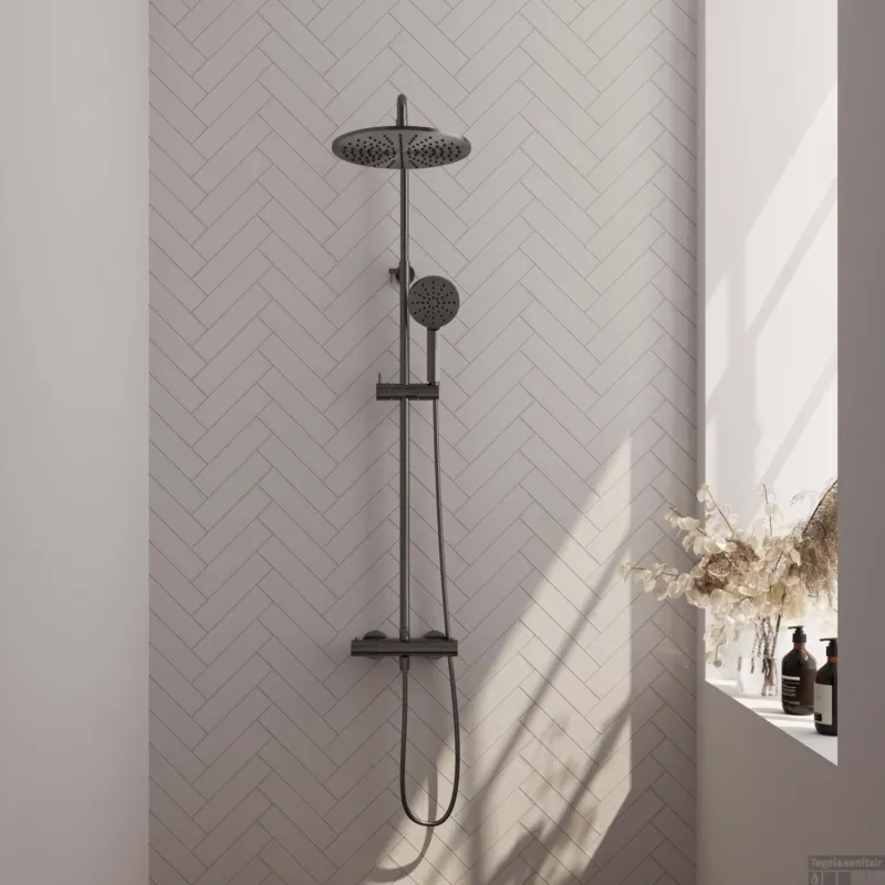 Regendoucheset Opbouw Brauer Gunmetal Edition 30 cm Thermostatisch met Handdouche 3-Standen Geborsteld Gunmetal Koop Vandaag