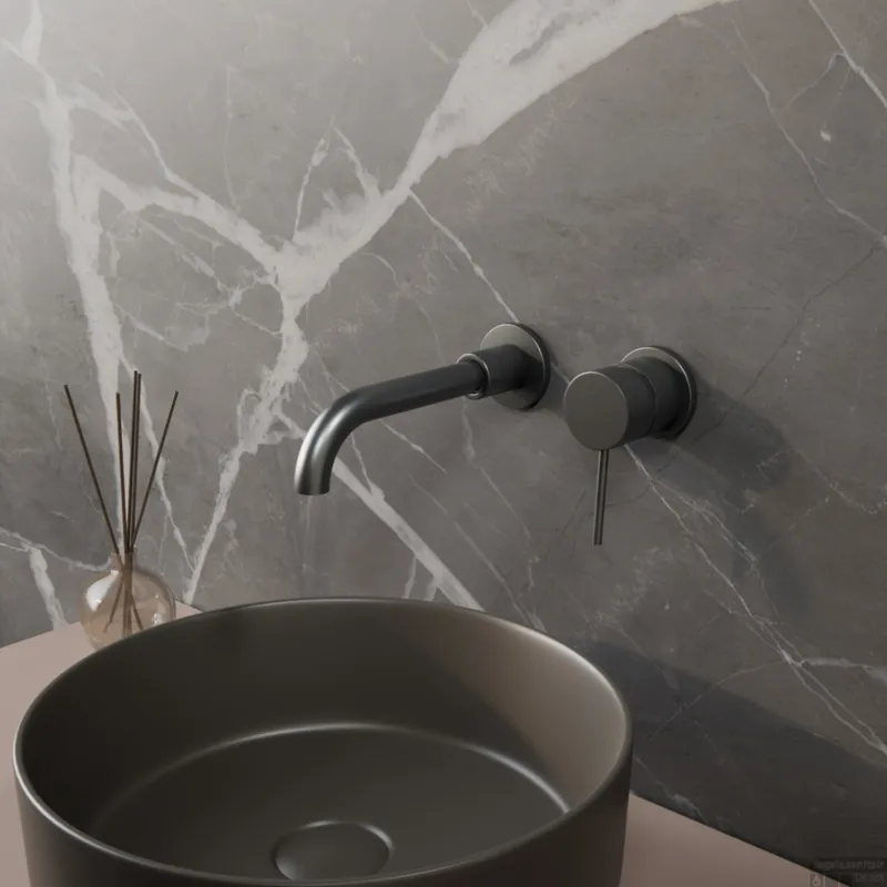 BWS Wastafelkraan Inbouw Colorato Incl.Inbouwdeel Gunmetal Express Levering