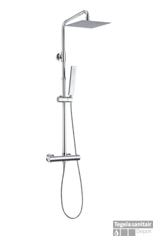Shop Nu Regendoucheset BWS Thermostatisch Square met Handdouche Chroom