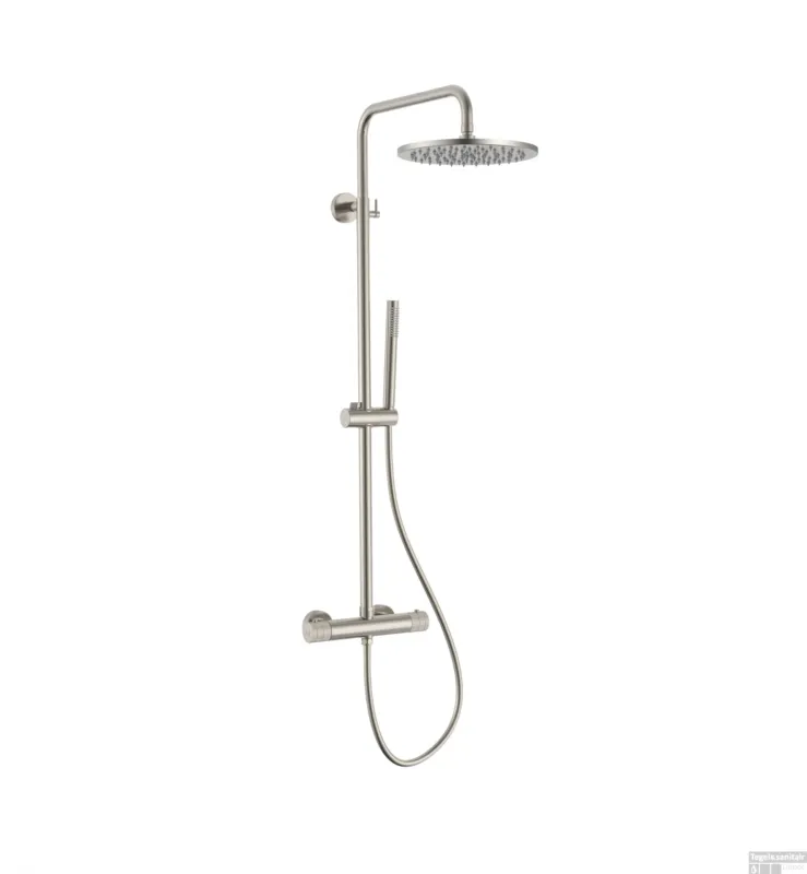 Gratis Retour Regendoucheset BWS Sensa Cool Touch Thermostatisch 30 cm hoofddouche Geborsteld RVS