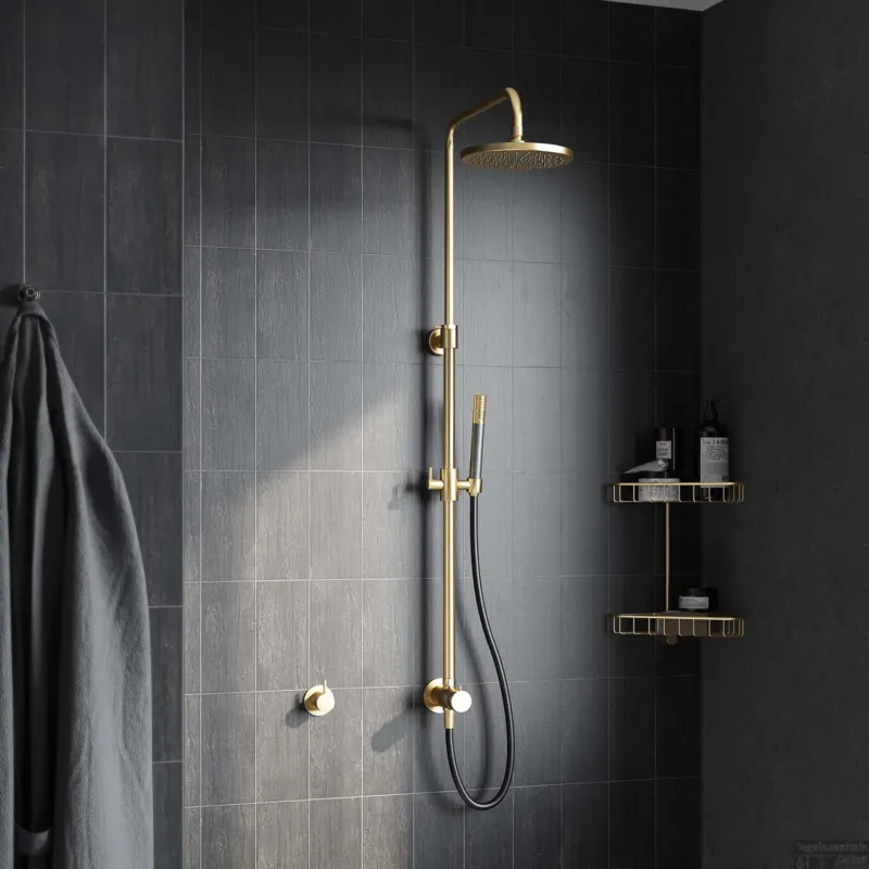 Complete Regendoucheset Hotbath Cobber Thermostatisch Opbouwset Met Doucheslang en Handdouche Speciale Aanbieding