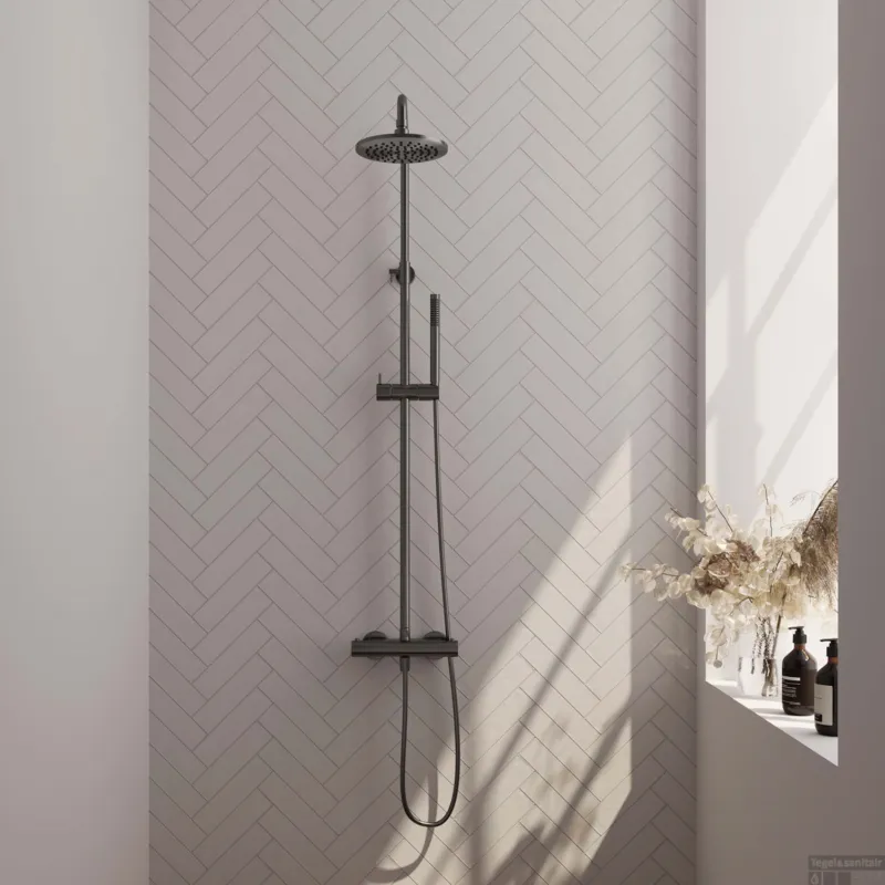 Populair Opbouw Regendoucheset Brauer Gunmetal Edition Thermostatisch Geborsteld Gunmetal (Alle Opties)