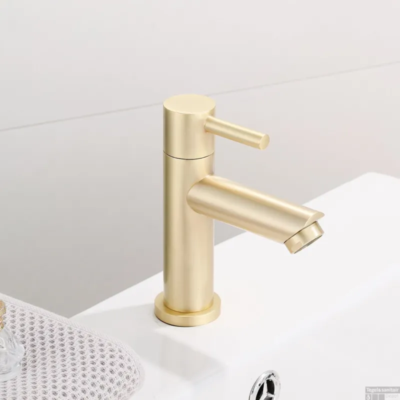 Speciale Aanbieding Fonteinkraan BWS Gold Geborsteld Messing Mat Goud