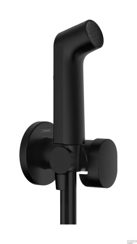 Hansgrohe bidethanddouche 1jet S EcoSmart voor koud water met porter en doucheslang 125 cm, mat zwart Laatste Versie