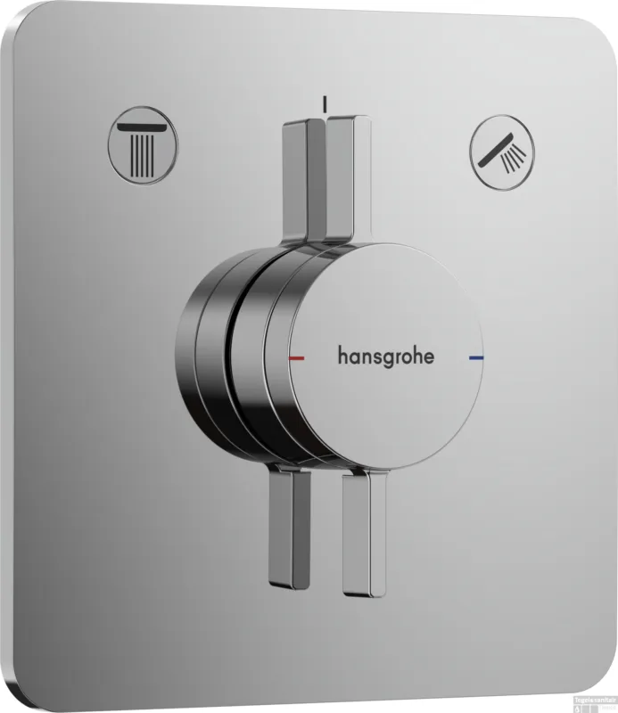 Hansgrohe DuoTurn Q kraan inbouw voor 2 functies, chroom Populair