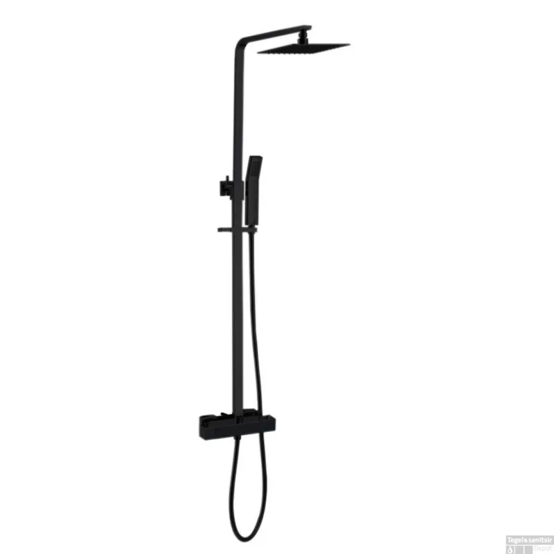 Regendouche vierkant Mat Zwart Best Design Black-York Thermostatisch Gereduceerde Prijs