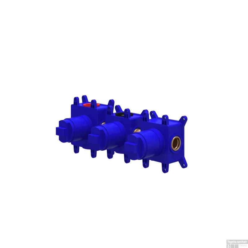 Finale Uitverkoop Inbouwbox IVY tbv Inbouw Thermostaat Met 2 Stopkranen Symmetry Donker Blauw