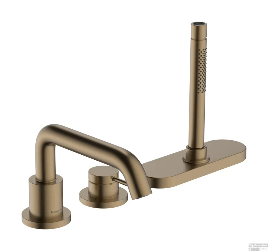Hansgrohe Tecturis S 3-gats ééngreeps badrandmengkraan met sBox, Brushed Bronze Beste Prijs