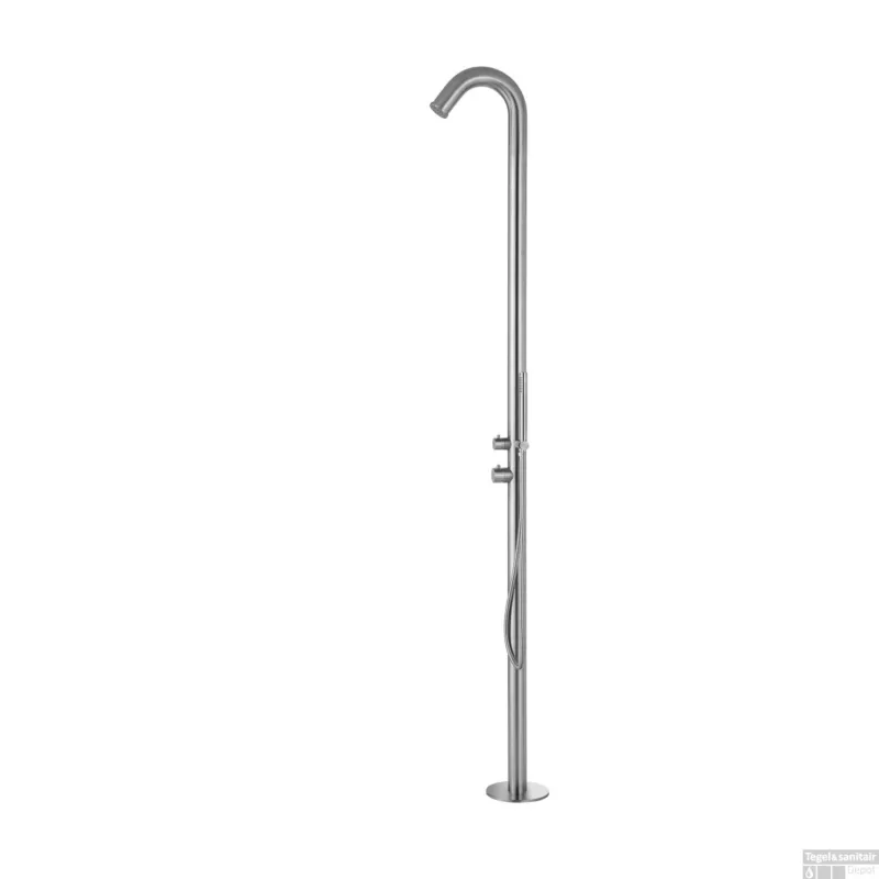 Thermostatische Buitendouche BWS Tube Met Handdouche Inclusief Inbouwdeel RVS 316S Express Levering