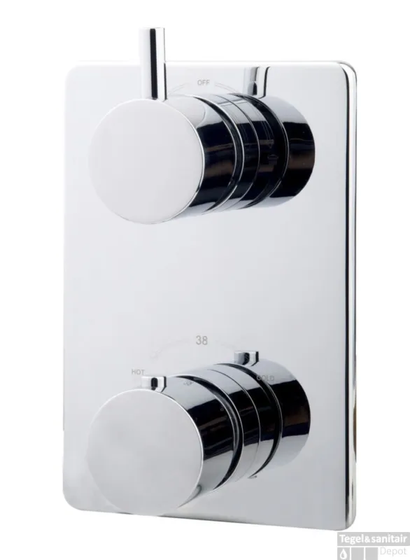Afbouwdeel Wiesbaden Caral Thermostatisch 2-Weg Chroom Direct Beschikbaar