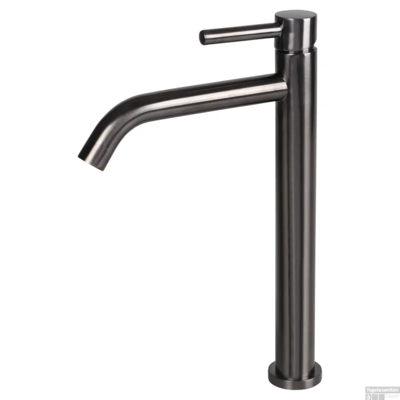 Populair Wastafelmengkraan Differnz Hoog Gebogen Gunmetal