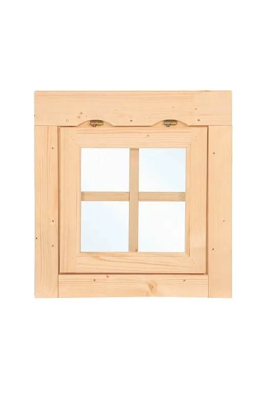 Vuren uitzetraam W4 met kozijn en roedes | B49xH49cm - Vuren uitzetraam W4 Beperkt Aanbod