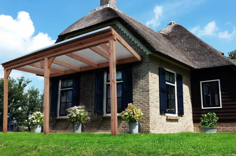 Dagaanbieding Veranda Douglas Duplo Robuust 140 + Polycarbonaat Daksysteem LT50 - Duplo 140/LT50 - 2000x43400