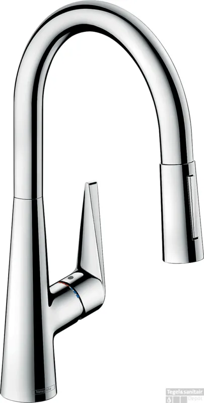 Betaalbaar Hansgrohe Talis M51 ééngreeps keukenmengkraan 200 met uittrekbare vuistdouche, 2 straalsoorten, chroom