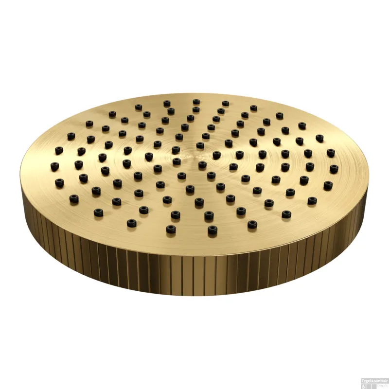 Brauer Stripe regendouchekop Diameter 25 cm goud geborsteld PVD Betaalbaar