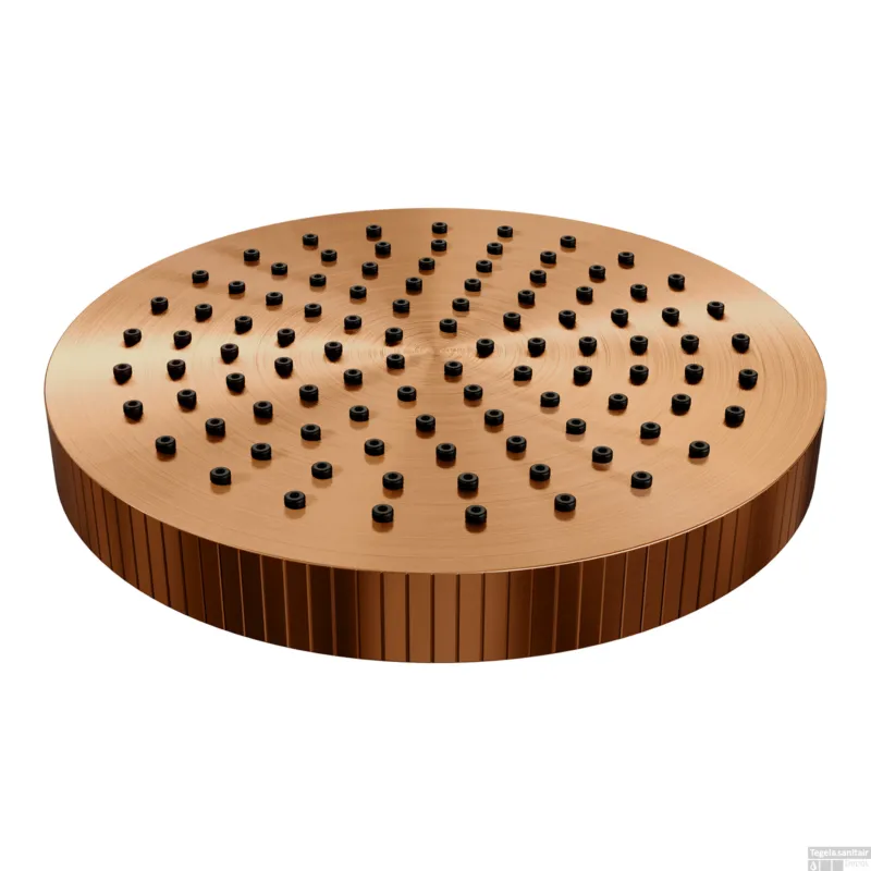 Beperkte Voorraad Brauer Stripe regendouchekop Diameter 25 cm koper geborsteld PVD