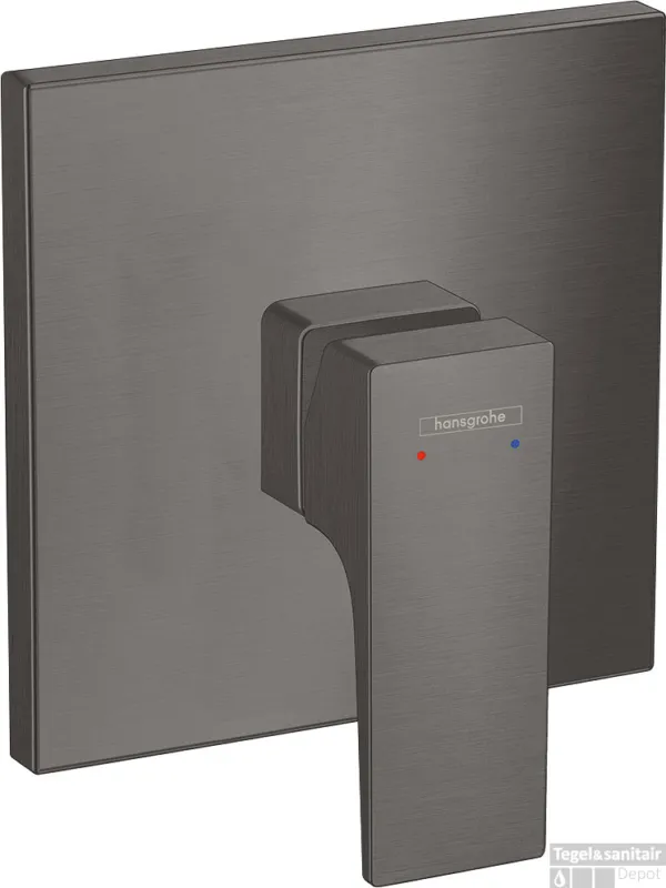 Actieprijs Hansgrohe Metropol ééngreeps douchemengkraan afbouwdeel met rechte greep, Brushed Black Chrome