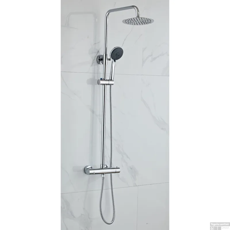 Opbouw Regendouche Set BWS Talpa Ronde Hoofddouche 30 cm Chroom Exclusieve Aanbieding