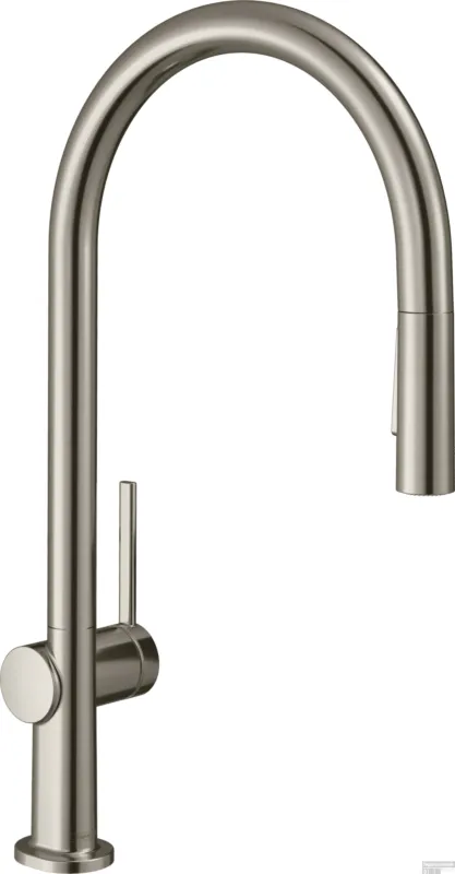 Hansgrohe Talis M54 ééngreeps keukenmengkraan 210 met uitttrekbare vuistdouche, 2 straalsoorten, rvs look Nieuw