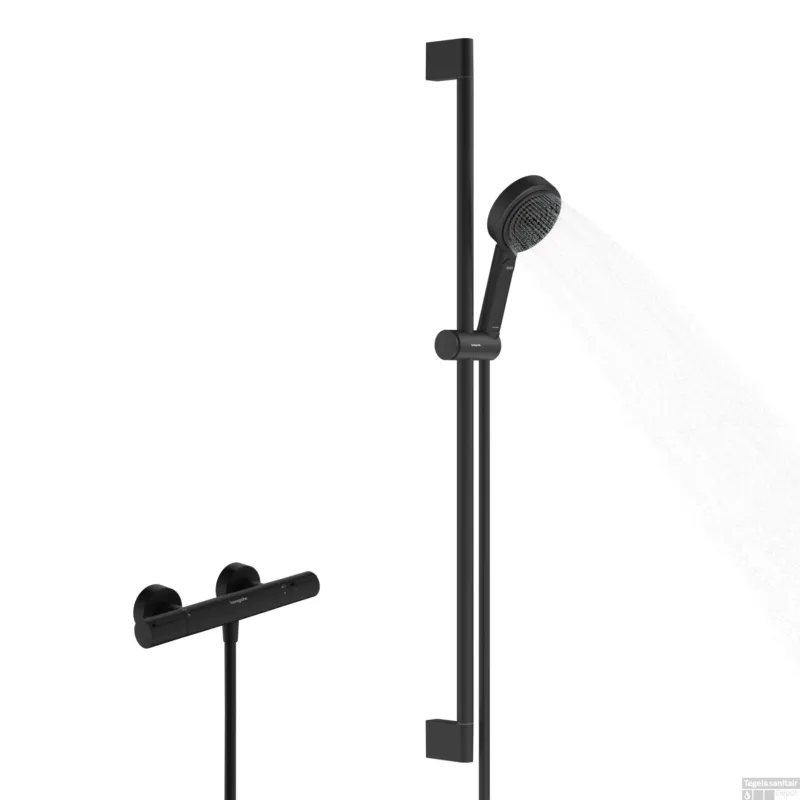 Direct Beschikbaar Hansgrohe Pulsify Select S douchesysteem 105 3jet Relaxation EcoSmart met Element en glijstang 90 cm, mat zwart
