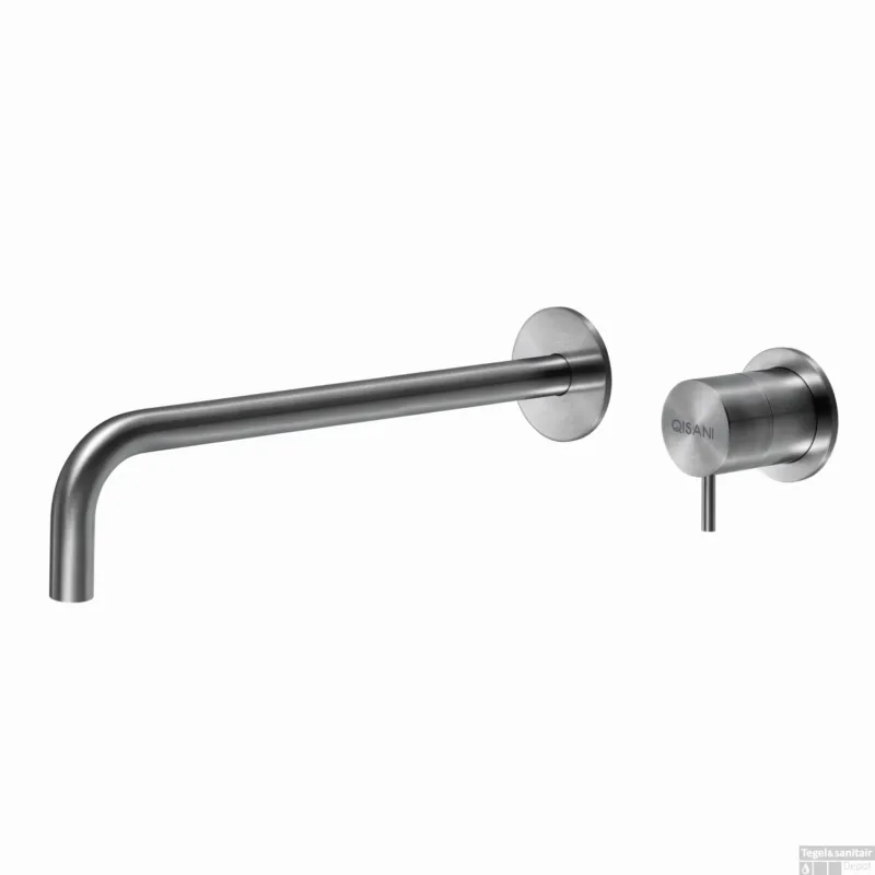 Exclusieve Aanbieding Inbouwkraan Qisani Flow Hoog Geborsteld RVS